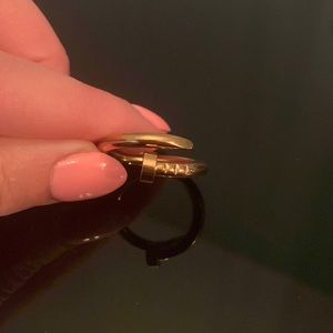 SIZE 8 Nail ring jus in clou inspired